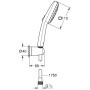 GROHE Vitalio Comfort 110 Wandhalterset mit 3 Strahlarten - Produktansicht