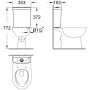 Réservoir de chasse en céramique GROHE Bau - vue technique