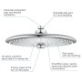 GROHE Vitalio Kopfbrause 3 Stahlarten - Detailansicht