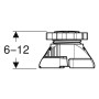 Piedini per piatto doccia Geberit 6 - 12 cm - vista tecnica