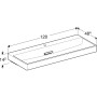 Geberit ONE Waschtisch 120 cm, Abgang horizontal, 1 Hahnloch, ohne Überlauf - Detailansicht