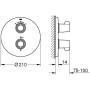 GROHE Grohtherm Special Thermostat-Wannenbatterie, Unterputz - Detailansicht