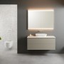 Geberit ONE Aufsatzwaschtisch Schalenform, ohne Hahnloch, ohne Überlauf, Abgang vertikal - technische Ansicht