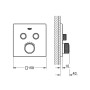 GROHE Grohtherm SmartControl Thermostat Fertigmontageset mit 2 Absperrventilen, eckige Ausführung - Detailansicht