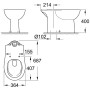 GROHE Bau Keramik Stand-Tiefspül-WC spülrandlos für WC-Kombination - Detailansicht