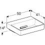 Geberit ONE Waschtisch 50 cm, Abgang horizontal, ohne Hahnloch, ohne Überlauf - Detailansicht