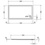 Receveur de douche rectangulaire Duravit Starck Slimline 160 x 90 cm avec Antidérapant - vue détaillée