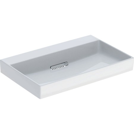 Geberit ONE Waschtisch 75 cm, Abgang horizontal, ohne Hahnloch, ohne Überlauf