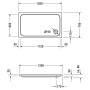 Receveur de douche rectangulaire Duravit D-Code 120 x 70 cm avec Antislip - photo produit
