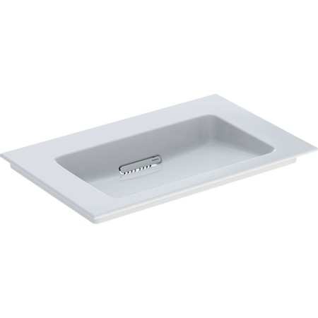 Geberit ONE Möbelwaschtisch 75 cm, Abgang horizontal, ohne Hahnloch, ohne Überlauf