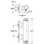GROHE Grohtherm 2000 Thermostat-Brausebatterie - technische Ansicht