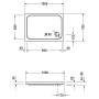Piatto doccia rettangolare Duravit D-Code 100 x 70 cm - immagine prodotto