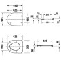 Duravit D-Code WC-Sitz, mit Absenkautomatik, vormontierte Scharniere - Produktansicht