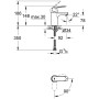 GROHE Eurosmart C Einhand-Waschtischbatterie, DN 15 S-Size - Detailansicht