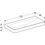 Geberit ONE Waschtisch 105 cm, Abgang vertikal, ohne Hahnloch, ohne Überlauf - Detailansicht
