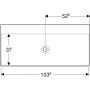 Geberit ONE Waschtisch 105 cm, Abgang vertikal, ohne Hahnloch, ohne Überlauf
