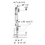 Geberit Duofix Element für Wand-WC, 120 cm, Sigma UP-Spülkasten 12 cm, HS50 Hygienespülung - Produktansicht
