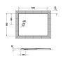 Receveur de douche Duravit Tempano 120 x 90 cm, avec revêtement antidérapant