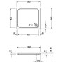 Receveur de douche rectangulaire Duravit D-Code 100 x 90 cm avec revêtement antidérapant - photo produit