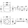 Duravit D-Code WC-Sitz, ohne Absenkautomatik, vormontierte Scharniere - Produktansicht