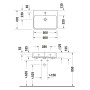 Duravit Qatego Waschtisch 60 x 47 cm, 1 Hahnloch, mit HygieneGlace - Produktansicht