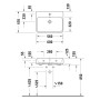 Duravit Qatego Waschtisch 60 x 47 cm geschliffen, 1 Hahnloch, mit HygieneGlace - Detailansicht