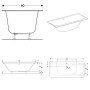 Baignoire Geberit Soana Duo 180 x 80 cm - vue détaillée