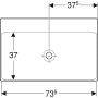 Geberit ONE Waschtisch 75 cm, Abgang vertikal, ohne Hahnloch, ohne Überlauf