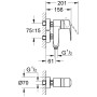 GROHE Eurostyle C Vertica-Einhand-Brausebatterie, DN 15 - Detailansicht