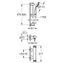 Robinet de douche thermostatique GROHE Grohtherm 2000 avec ensemble de douche - vue détaillée
