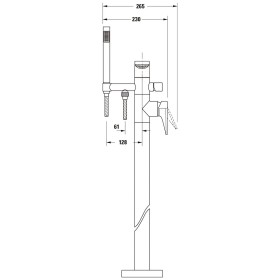 Miscelatore da bagno a pavimento monocomando Duravit Tulum