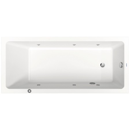 Baignoire rectangulaire Duravit No. 1 Jet Project 180 x 80 cm avec 1 dossier incliné