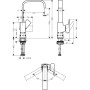 GROHE Miscelatore monocomando per lavabo hansgrohe Metropol 230 con leva e scarico Push-Open - vista dettagliata