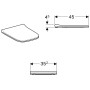 Geberit Smyle WC-Sitz Slim, Sandwichform - technische Ansicht