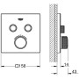 GROHE Grohtherm SmartControl Thermostat Fertigmontageset mit 2 Absperrventilen, eckige Ausführung - Detailansicht