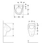 Geberit Renova Urinal, Zulauf von oben - Detailansicht