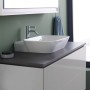 Geberit ONE Aufsatzwaschtisch Schalenform, 1 Hahnloch, ohne Überlauf, Abgang horizontal - Detailansicht