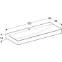 Geberit ONE Waschtisch 120 cm, Abgang vertikal, 1 Hahnloch, ohne Überlauf - Detailansicht