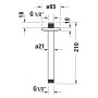 Braccio doccia Duravit con attacco a soffitto 20 cm - vista dettagliata