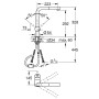 GROHE K500 Minta Spülen-Bundle - technische Ansicht