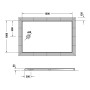 Receveur de douche Duravit Tempano 160 x 100 cm, avec Antidérapant