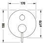 Duravit Circle Einhebel-Wannenmischer Unterputz - Detailansicht