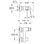 GROHE Eurocube Einhand-Brausebatterie, DN15 - Detailansicht