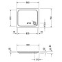Receveur de douche rectangulaire Duravit D-Code 90 x 75 cm avec Antidérapant - photo produit