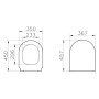 VitrA M-Line WC-Sitz Slim Wrap, rund mit Absenkautomatik - Detailansicht