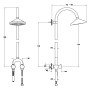 VitrA Liquid Thermostat-Duschsystem mit magnetischer Handbrause - Detailansicht