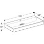 Geberit ONE Waschtisch 105 cm, Abgang horizontal, 1 Hahnloch, ohne Überlauf - Detailansicht