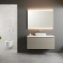 Geberit ONE Aufsatzwaschtisch Schalenform, ohne Hahnloch, ohne Überlauf, Abgang horizontal - technische Ansicht