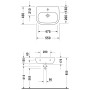 Duravit D-Code Waschtisch Med 55 cm mit Hahnloch - Detailansicht