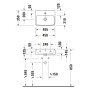 Duravit Qatego Handwaschbecken 45 x 35 cm, 1 Hahnloch